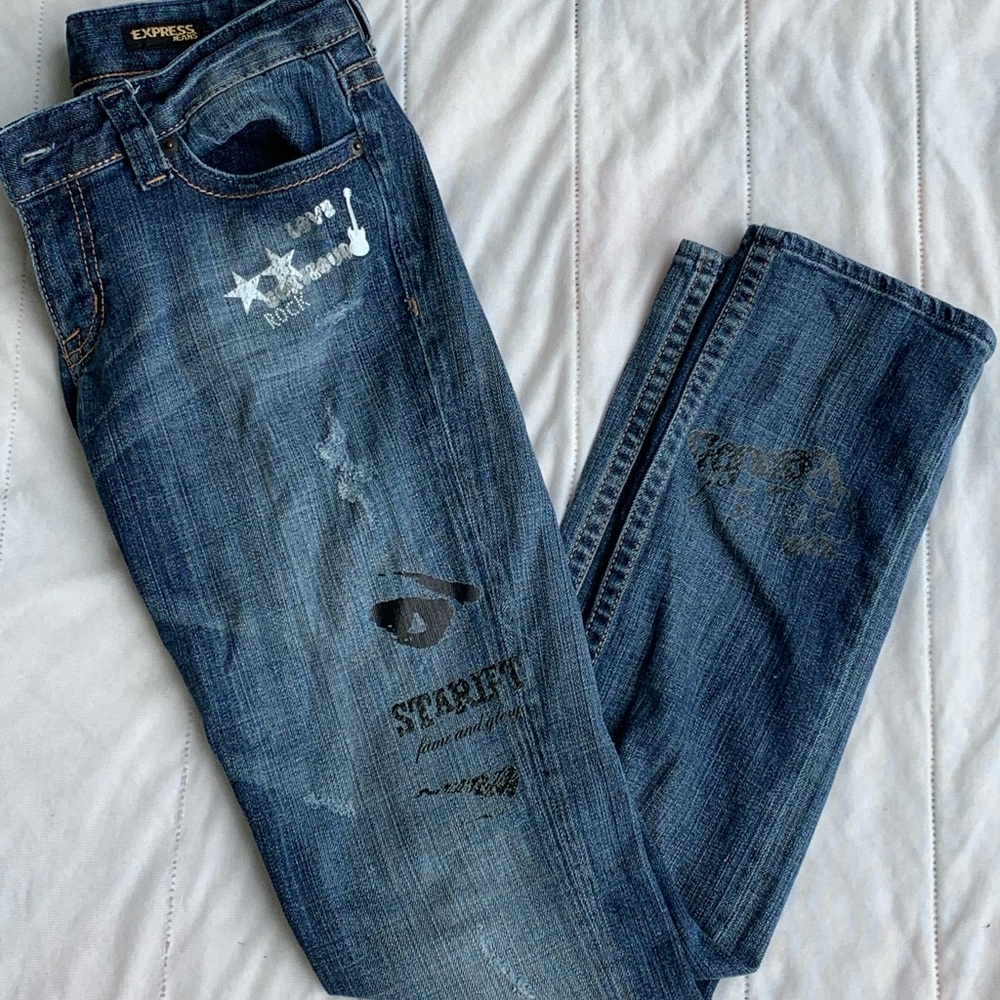 Express vintage y2k grunge jeans 🖤